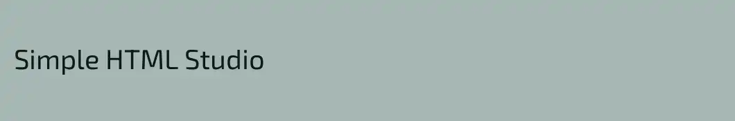 Simple HTML Studio